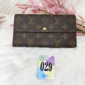 029 Louis Vuitton Monogram Sarah Long Wallet CA0936